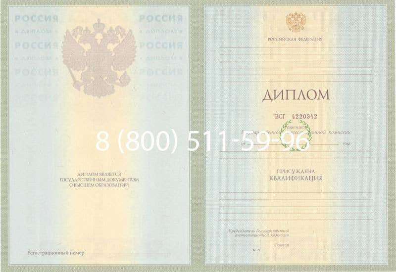 Купить Диплом о высшем образовании 2003-2009 годов в Липецке